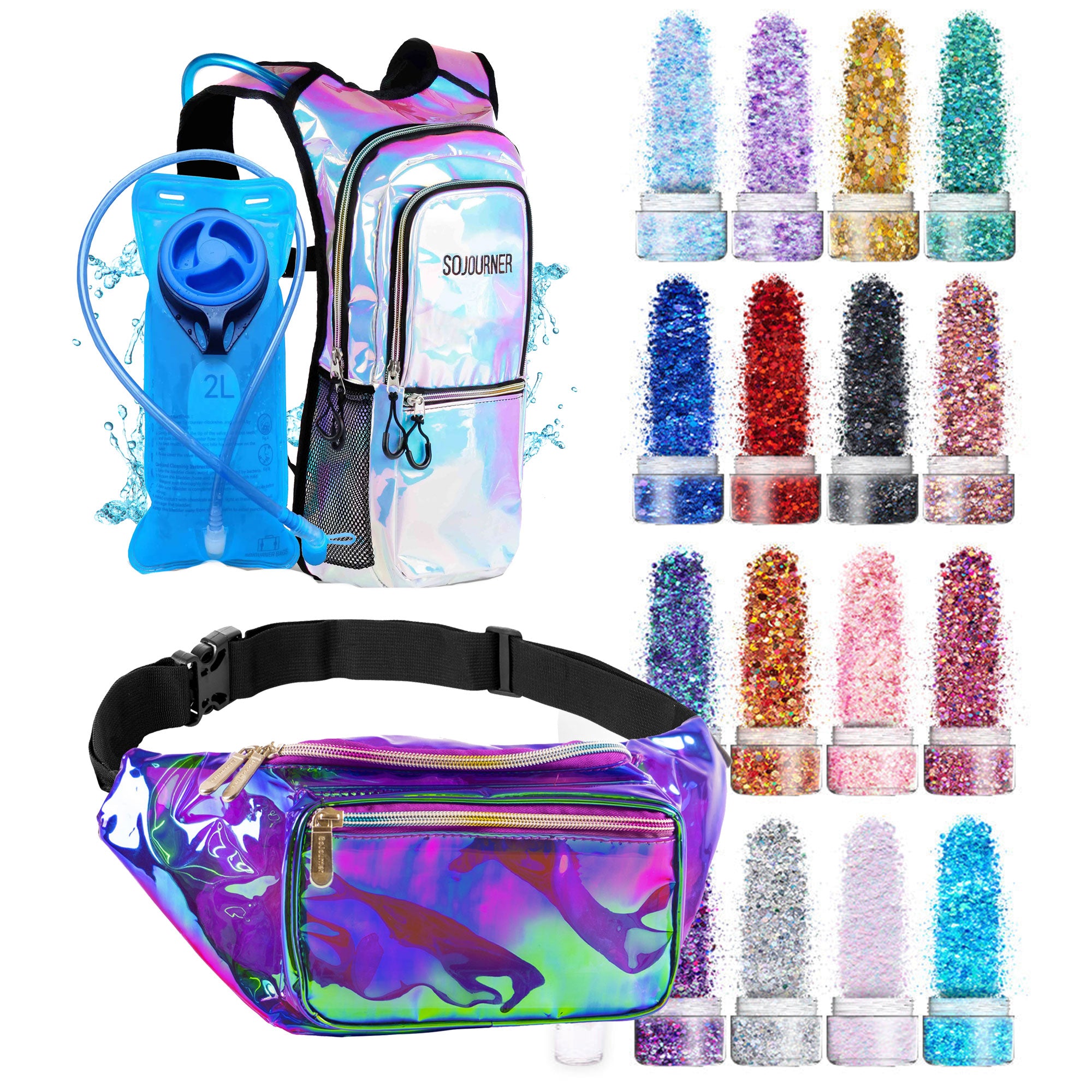 Fanny pack/Hydro pack/Glitter combo