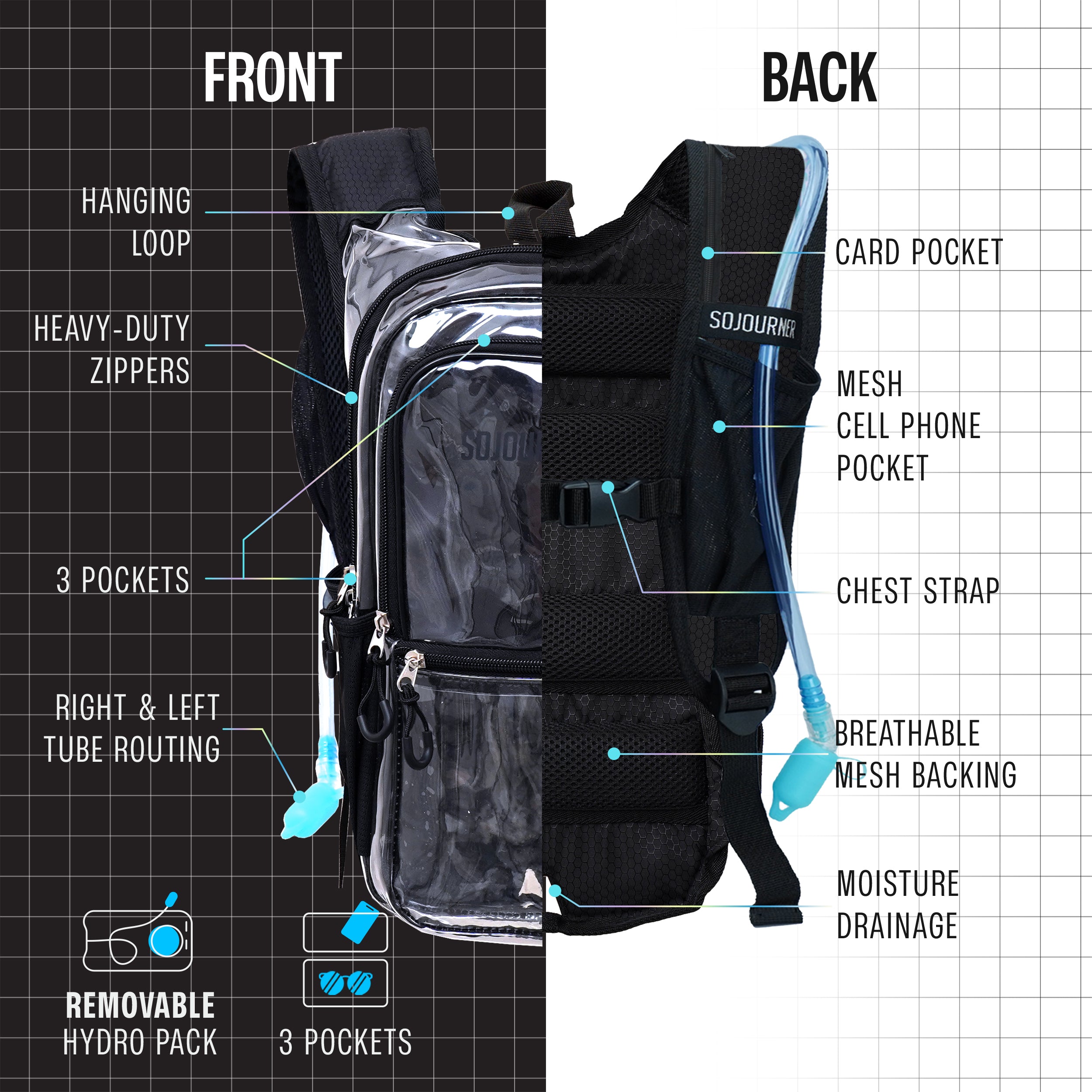 Hydration Pack Backpack (Medium)