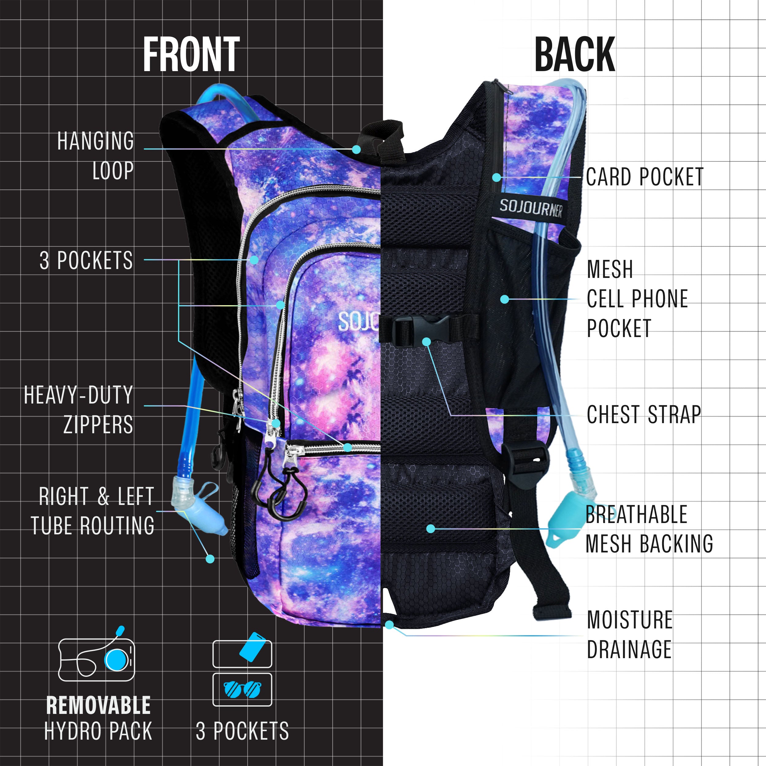 Hydration Pack Backpack (Medium)