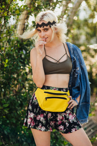 yellow fanny pack style