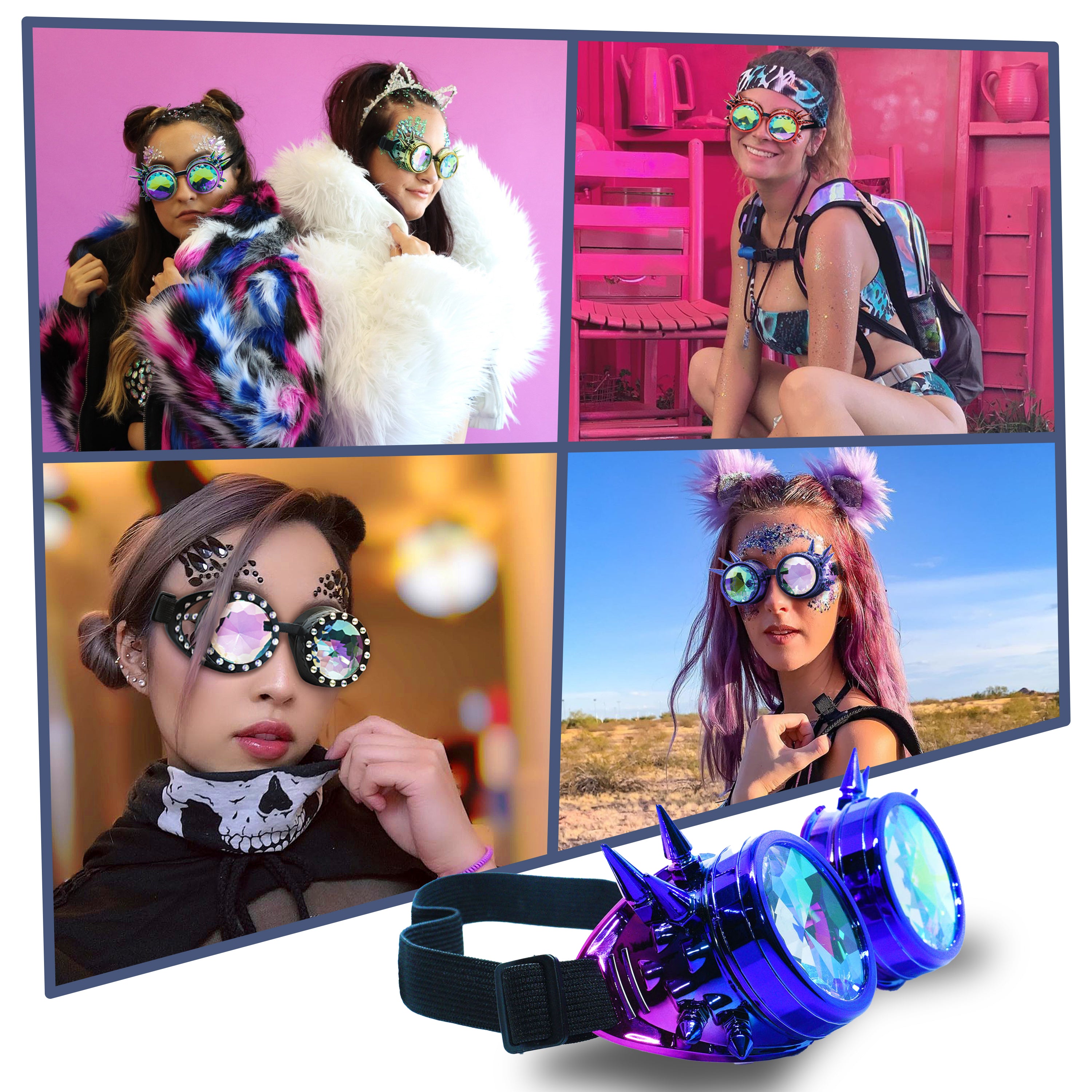 Steampunk Goggles and Kaleidoscope Glasses